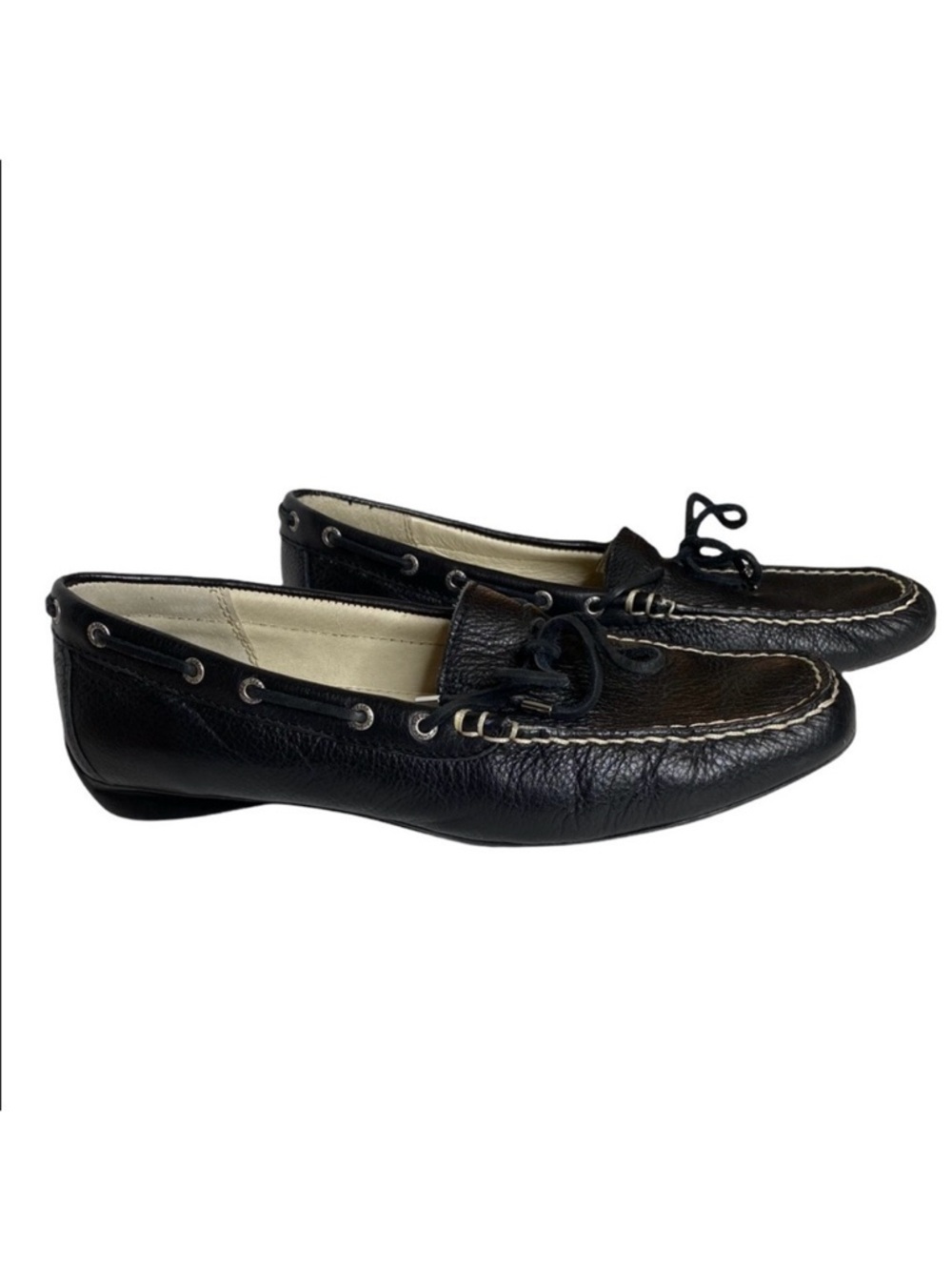 Sperry Topsiders Black Leather Loafers. Size 9M